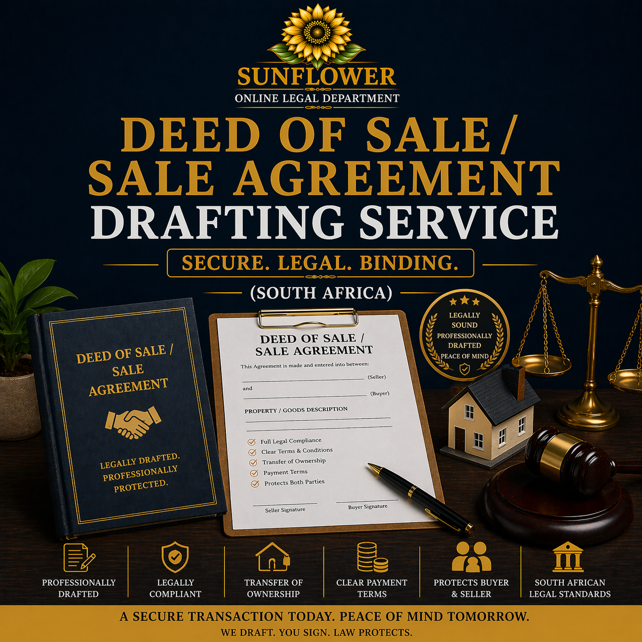 Deed of Sale / Sale Agreement Drafting Service (South Africa)